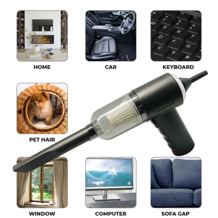9000Pa Wireless Car Vacuum Cleaner USB Charging 1200mAh