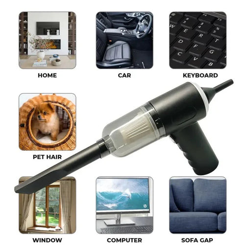 9000Pa Wireless Car Vacuum Cleaner USB Charging 1200mAh