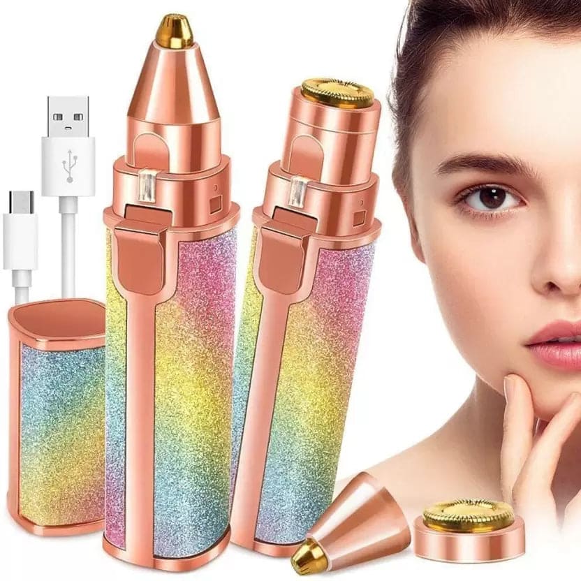 Flawless 2 In 1 Eyebrow Trimmer & Facial Hair Remover