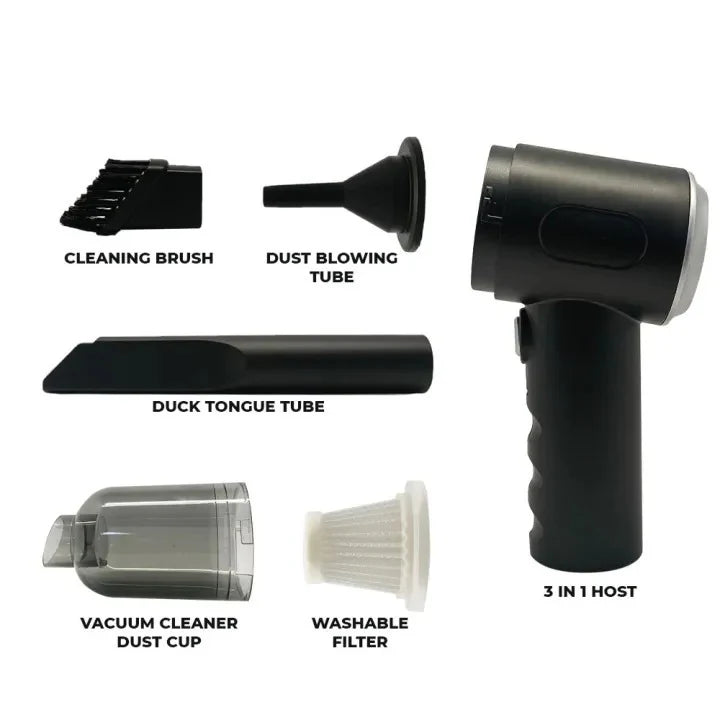 9000Pa Wireless Car Vacuum Cleaner USB Charging 1200mAh