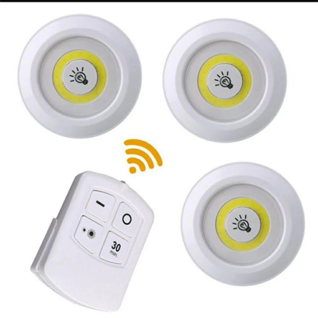3 piecesWireless Makeup Mirror & cabinet light (Remote control With Adjustable intensity)
