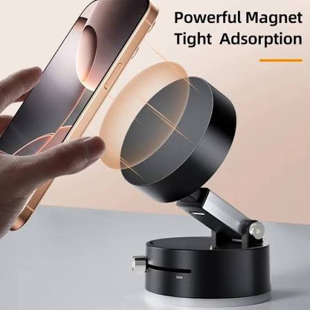 Vacuum Adsorption Magnetic Phone Holder & 360° Rotatable